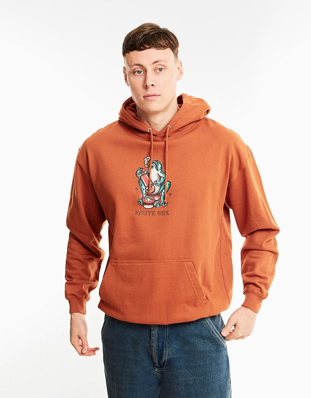 Route One Froggy Style Pullover Hoodie - Ginger Biscuit