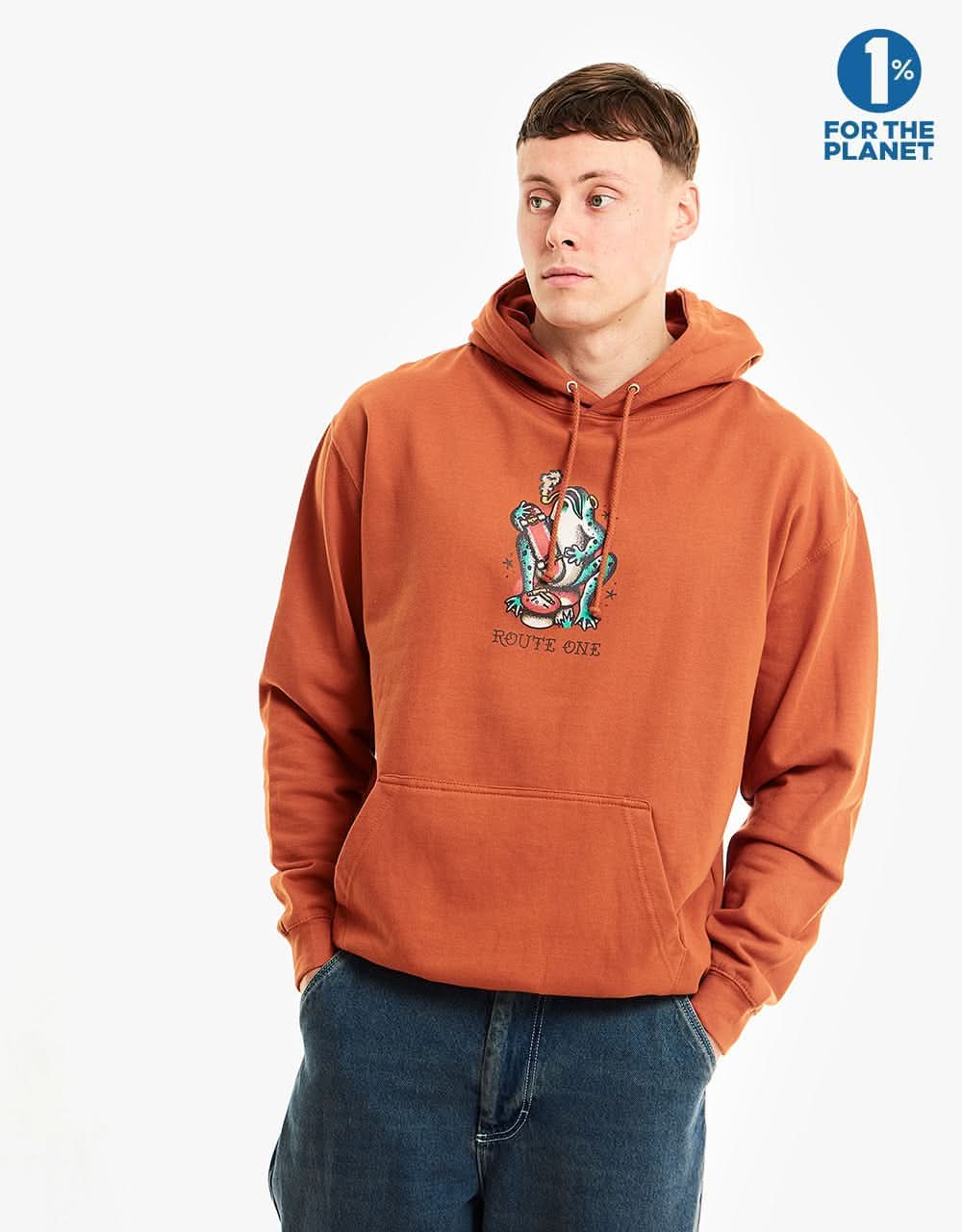 Route One Froggy Style Pullover Hoodie - Ginger Biscuit