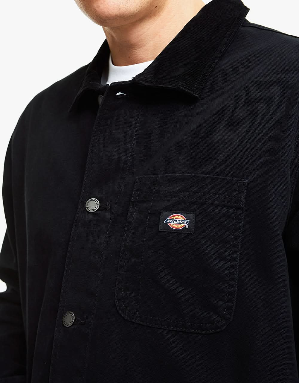 Dickies Duck Canvas Unlined Chore Coat - Stone Washed Black