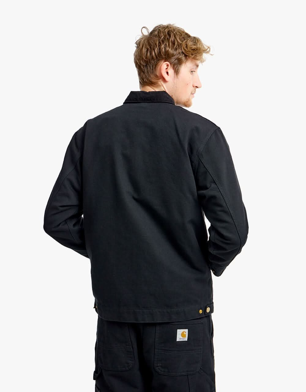 Carhartt WIP Detroit Jacket - Black/Black (Rinsed)