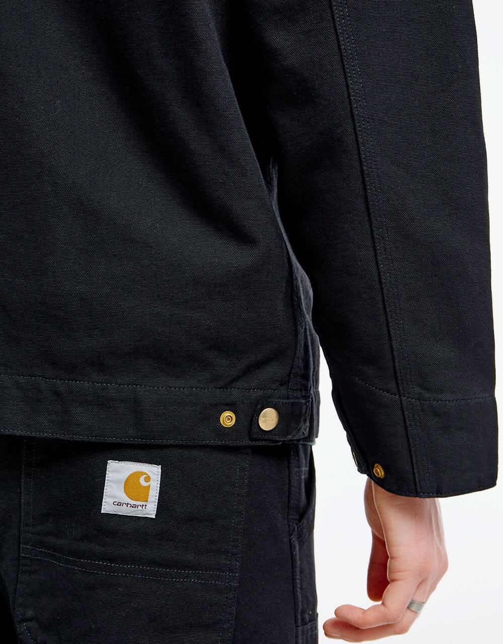 Carhartt WIP Detroit Jacket - Black/Black (Rinsed)