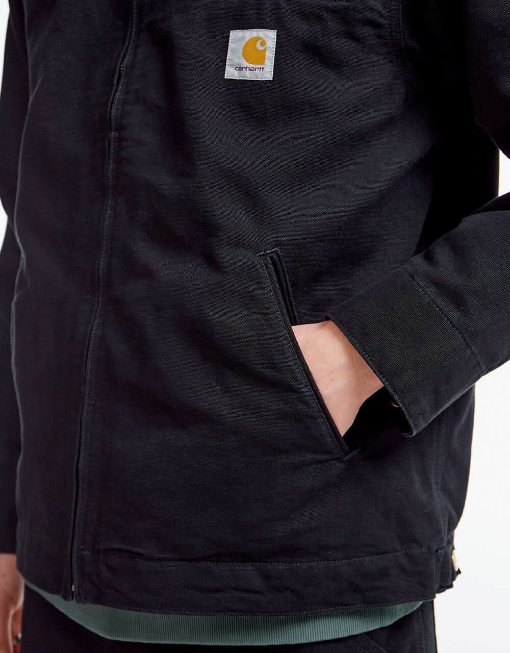 Carhartt WIP Detroit Jacket - Black/Black (Rinsed)