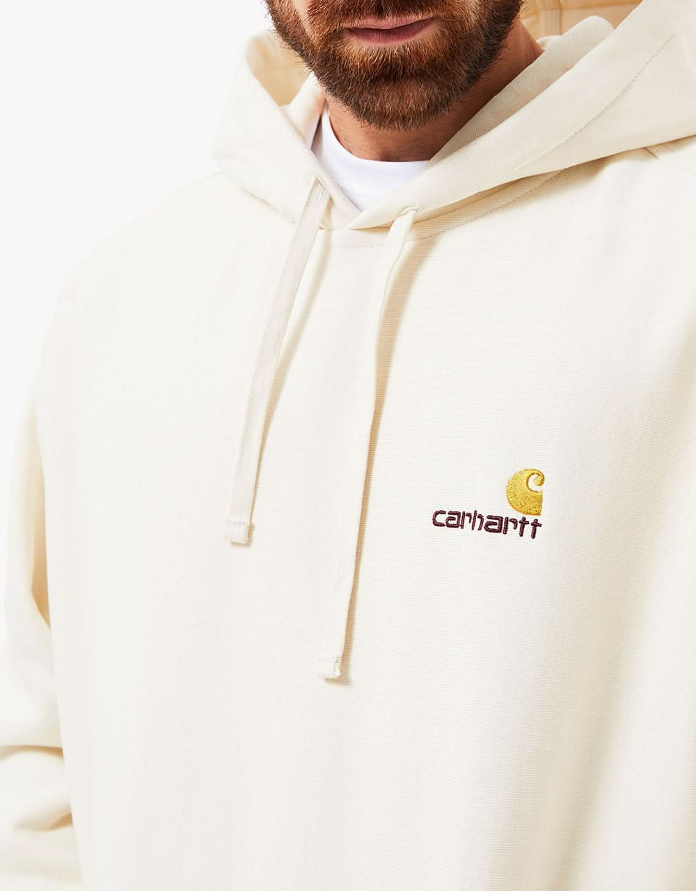 Carhartt WIP Hooded American Script Sweatshirt - Natural