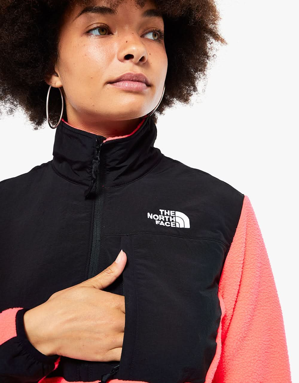 The North Face Womens Crop Denali - Brilliant Coral