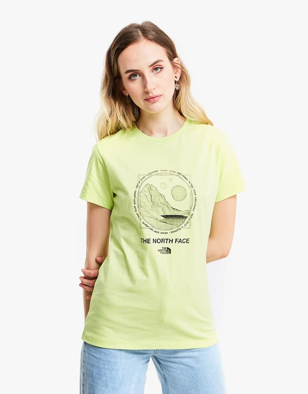 The North Face Womens Black Box Galahm Graphic T-Shirt - Sharp Green