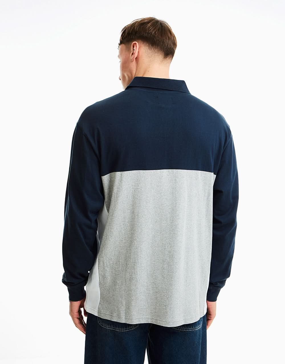 DC Swarm L/S Polo Shirt - Navy Blazer