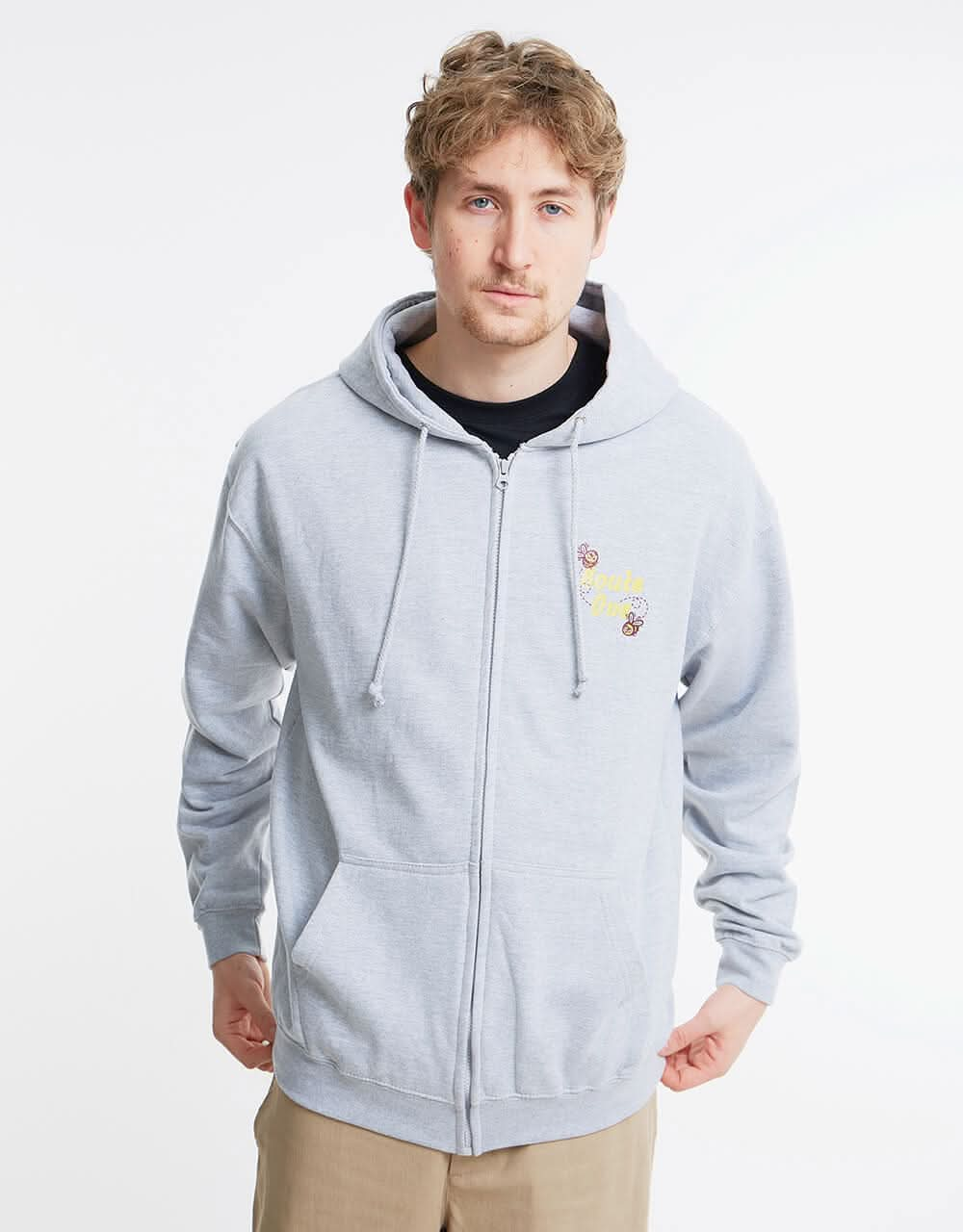 Route One Good Day Zip Hoodie - Heather Grey