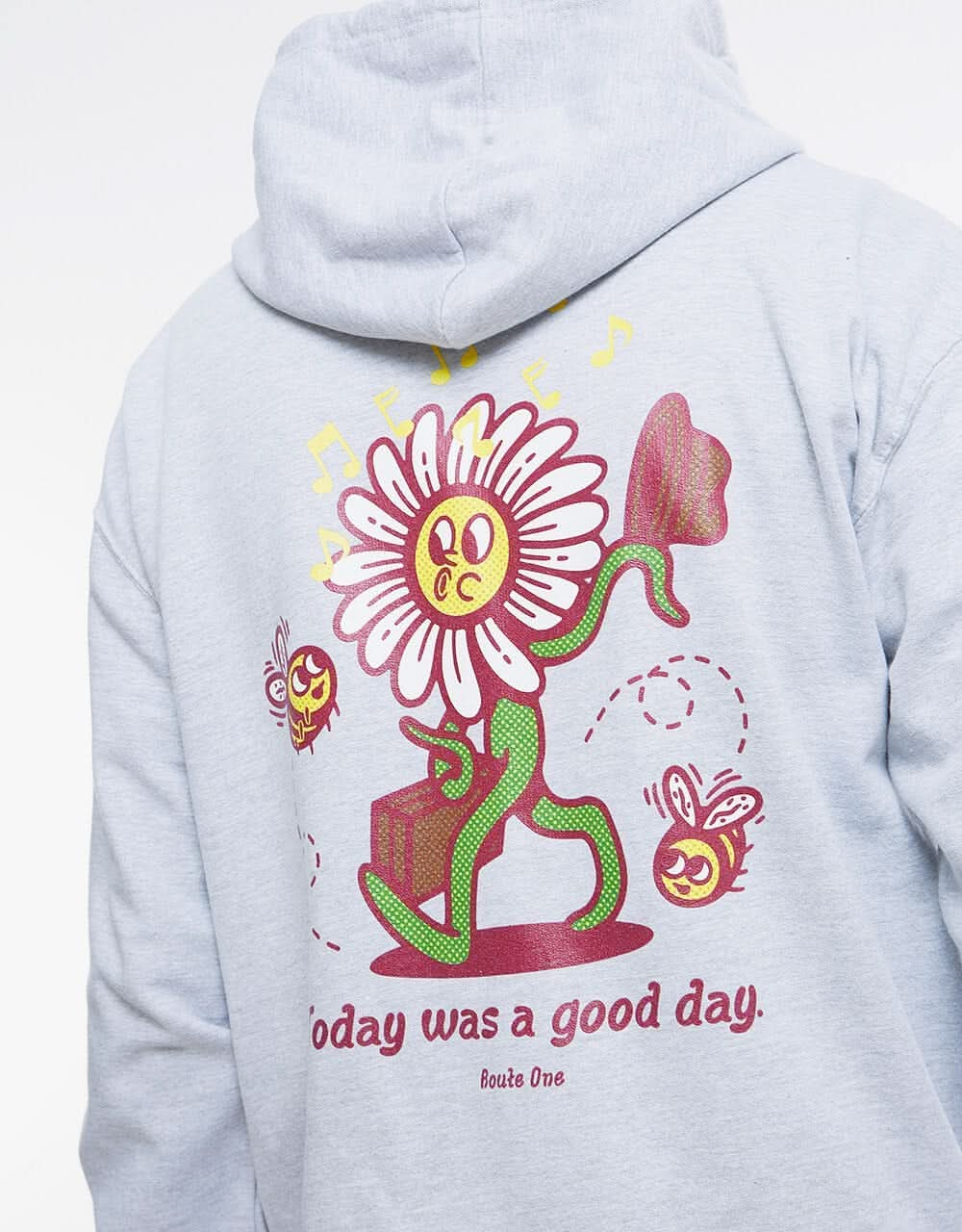 Route One Good Day Zip Hoodie - Heather Grey