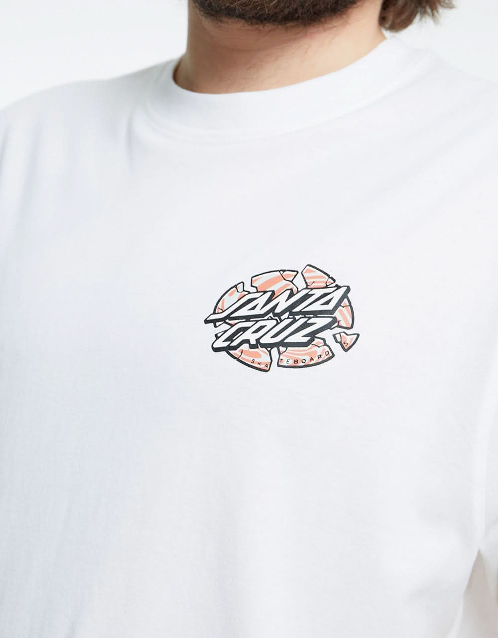 Santa Cruz Warp Broken Dot T-Shirt - White