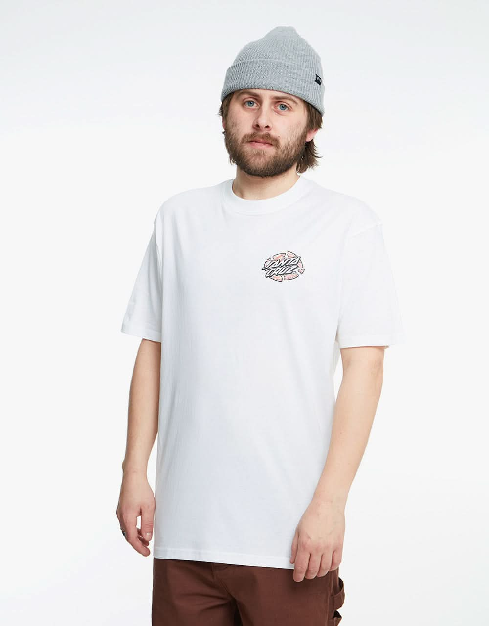 Santa Cruz Warp Broken Dot T-Shirt - White