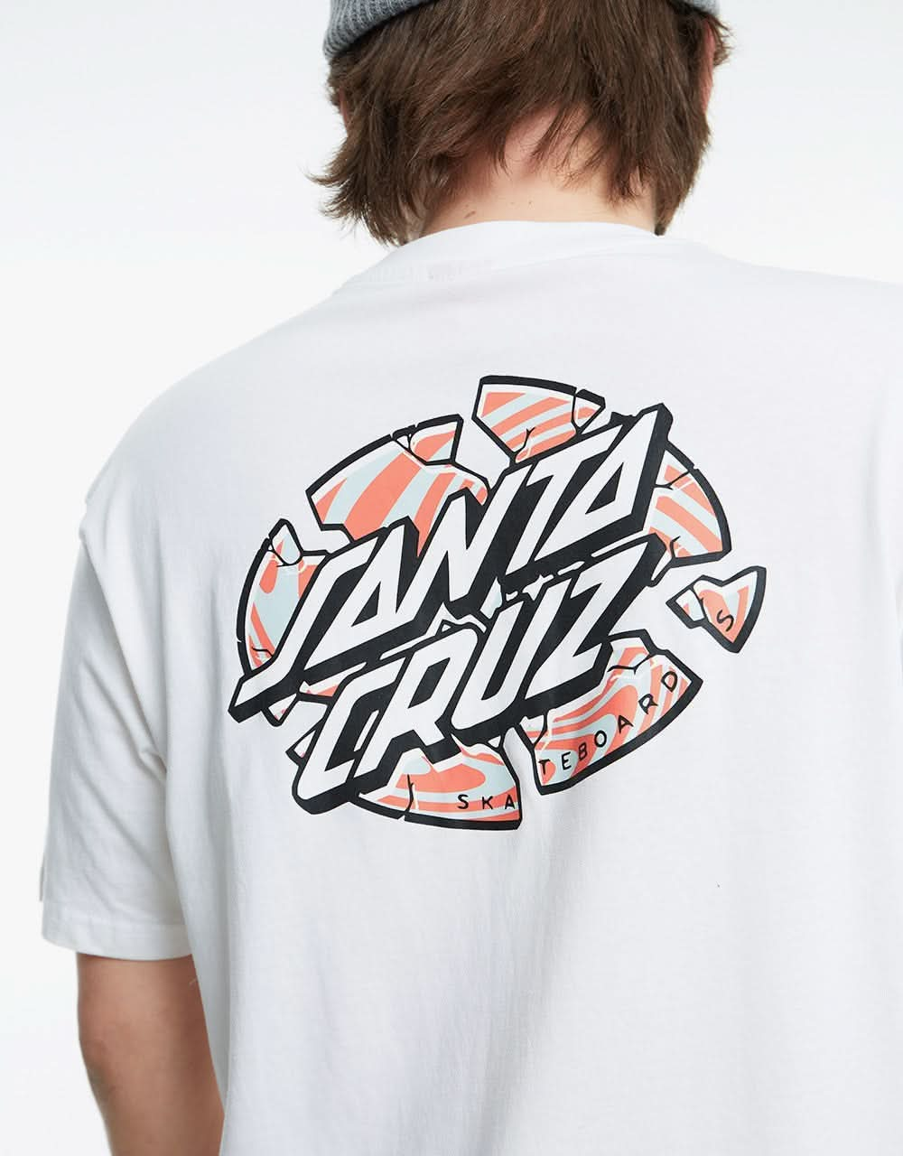 Santa Cruz Warp Broken Dot T-Shirt - White