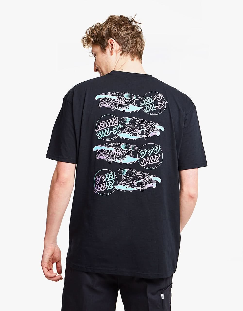 Santa Cruz Slasher Flip T-Shirt - Black