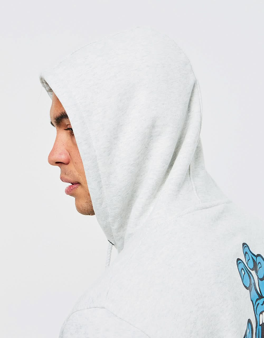 Santa Cruz Screaming Hand Chest Pullover Hoodie - Athletic Heather