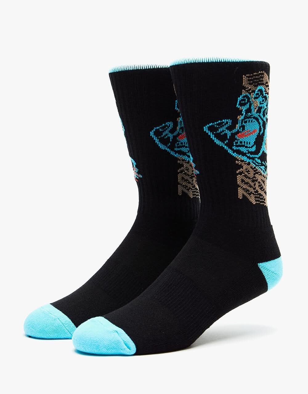 Santa Cruz Split Strip Hand Socks - Black