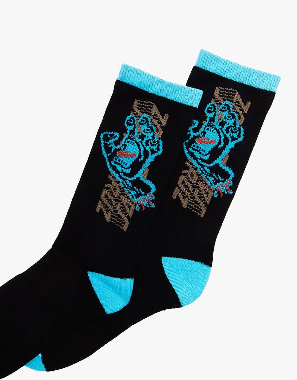 Santa Cruz Split Strip Hand Socks - Black