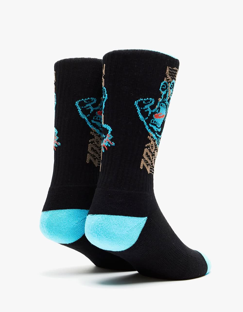 Santa Cruz Split Strip Hand Socks - Black