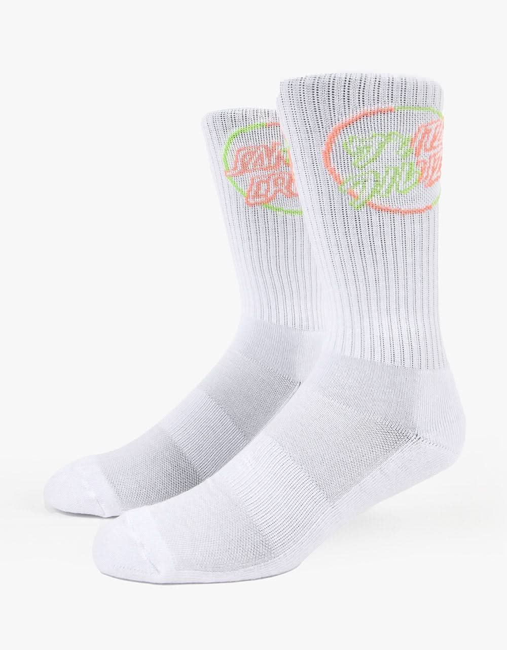 Santa Cruz Divide Dot Socks - White