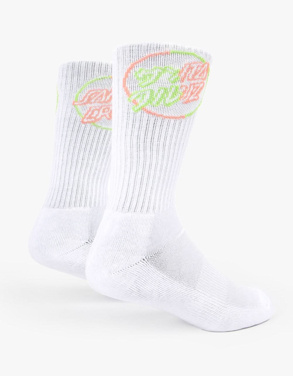 Santa Cruz Divide Dot Socks - White