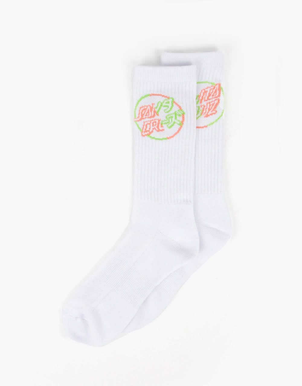 Santa Cruz Divide Dot Socks - White