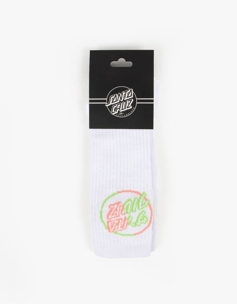 Santa Cruz Divide Dot Socks - White