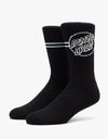 Santa Cruz Opus Dot Stripes Socks - Black/Ice Blue