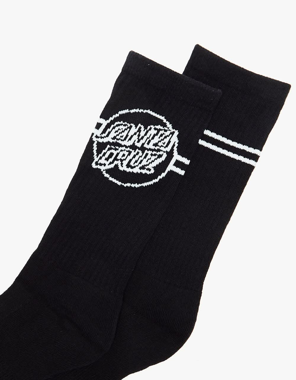 Santa Cruz Opus Dot Stripes Socks - Black/Ice Blue