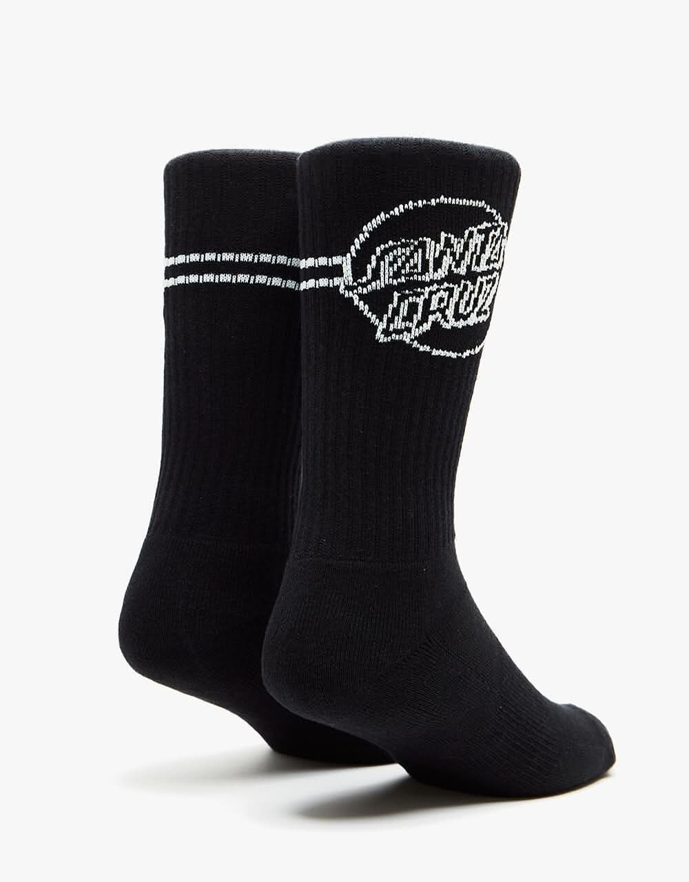 Santa Cruz Opus Dot Stripes Socks - Black/Ice Blue