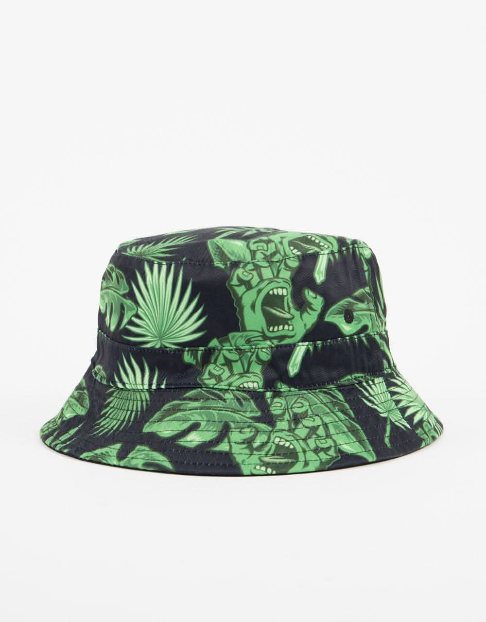 Santa Cruz Organic Cabana Reversible Bucket Hat - Black/Black Cabana