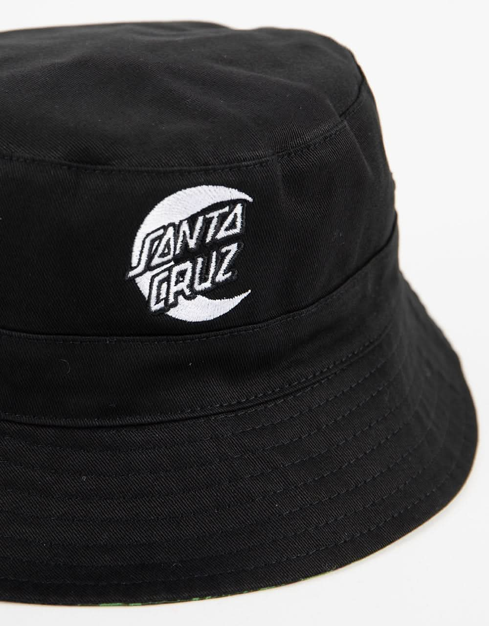 Santa Cruz Organic Cabana Reversible Bucket Hat - Black/Black Cabana