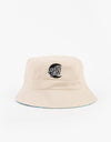 Santa Cruz Organic Cabana Reversible Bucket Hat - Off White/Blue Cabana