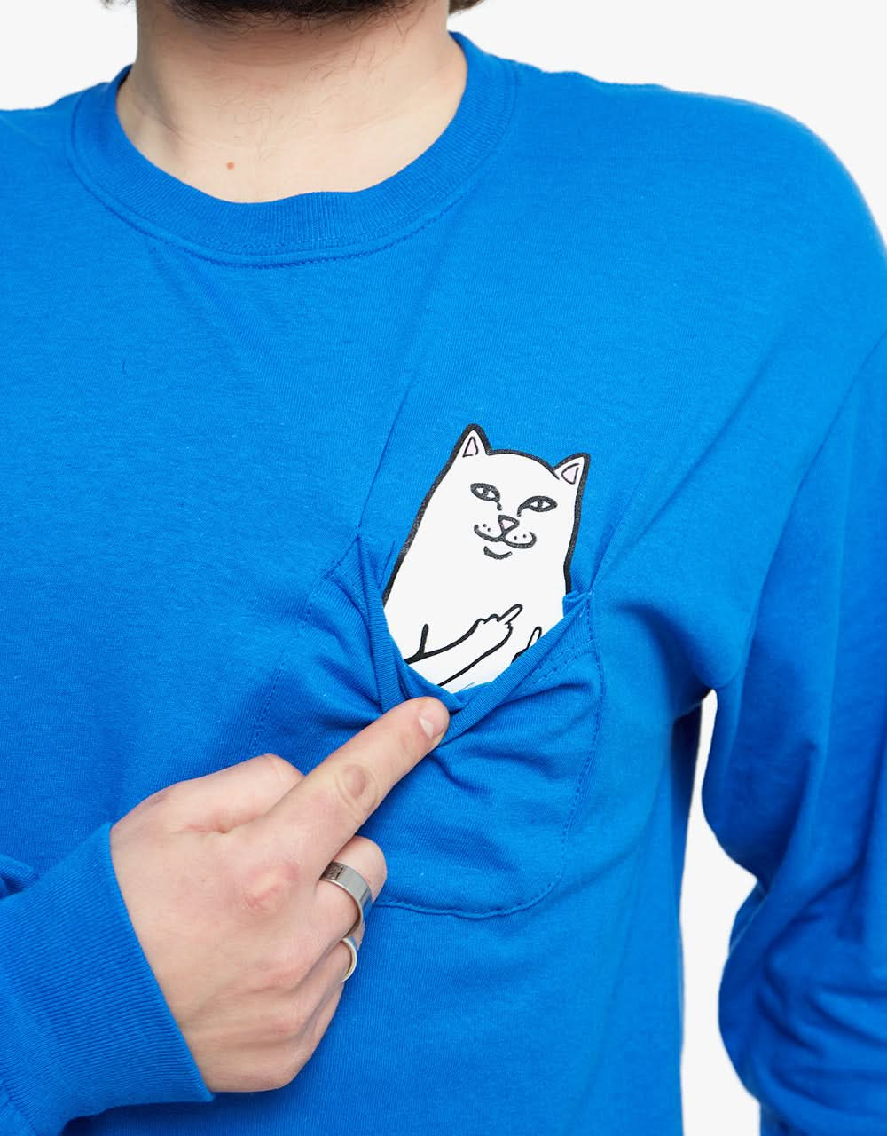 RIPNDIP Lord Nermal Pocket L/S T-Shirt - Royal