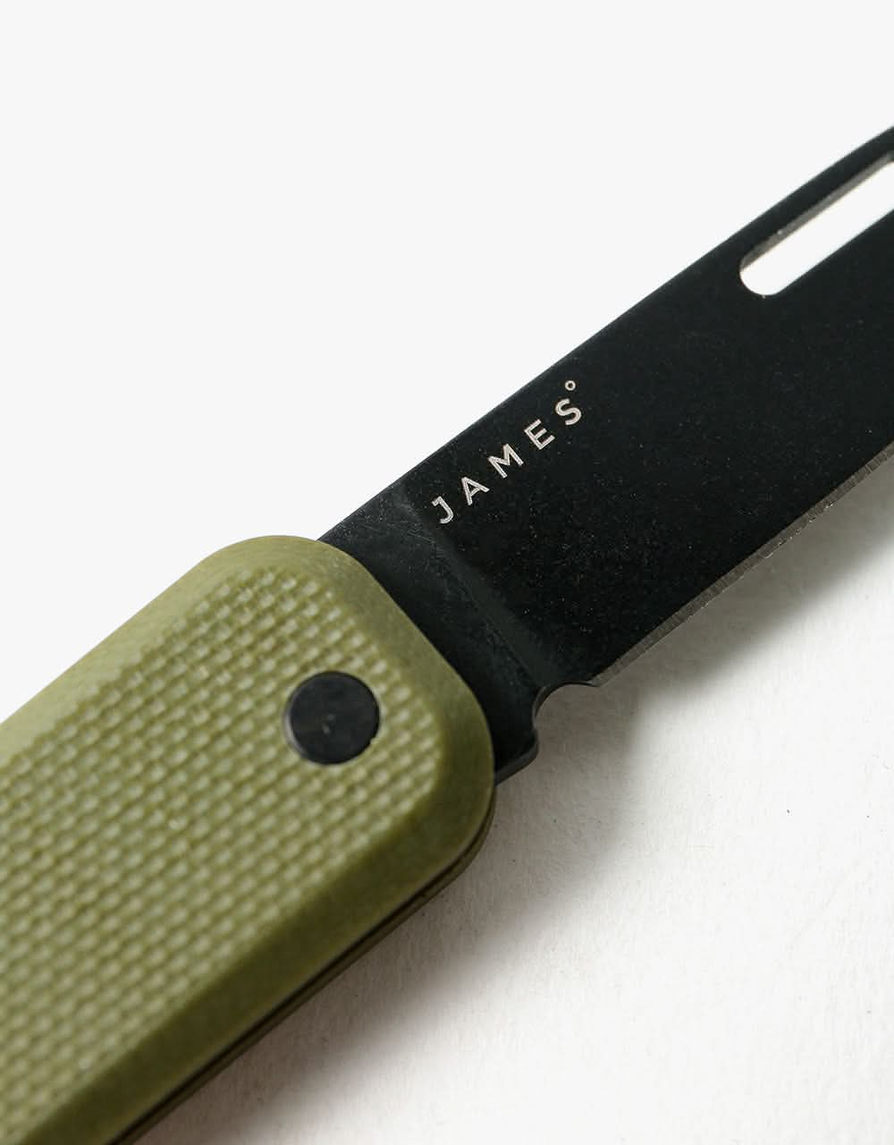 James The Elko Pocket Knife - OD Green/Black