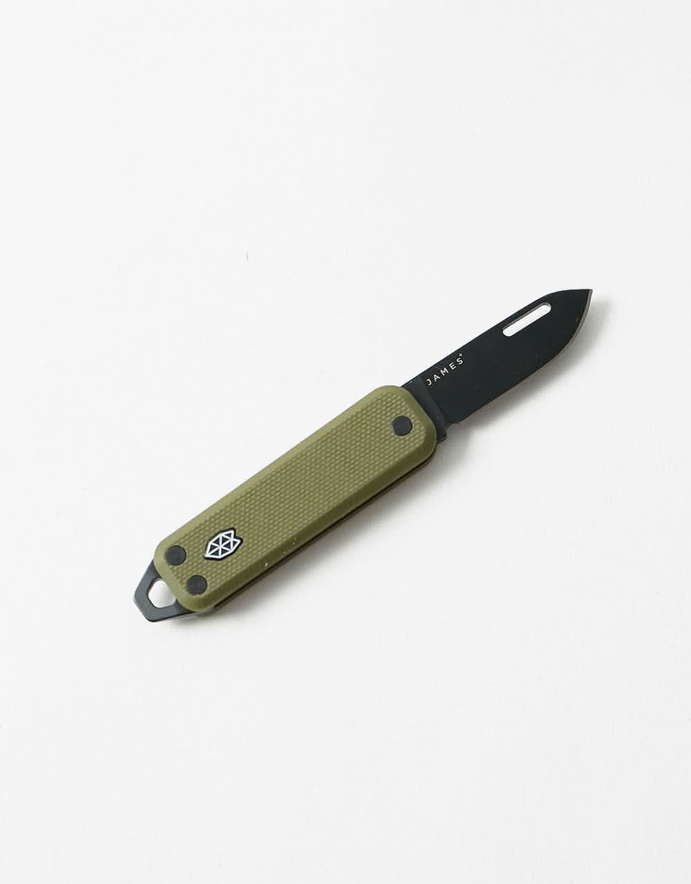 James The Elko Pocket Knife - OD Green/Black