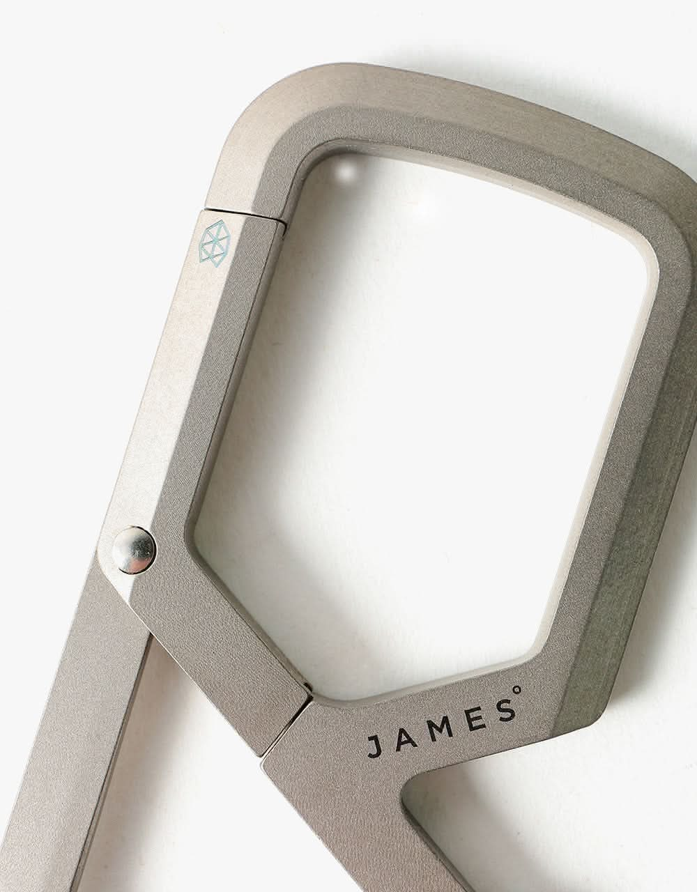 James The Mehlville 'Carabiner' Keychain - Titanium/Titanium