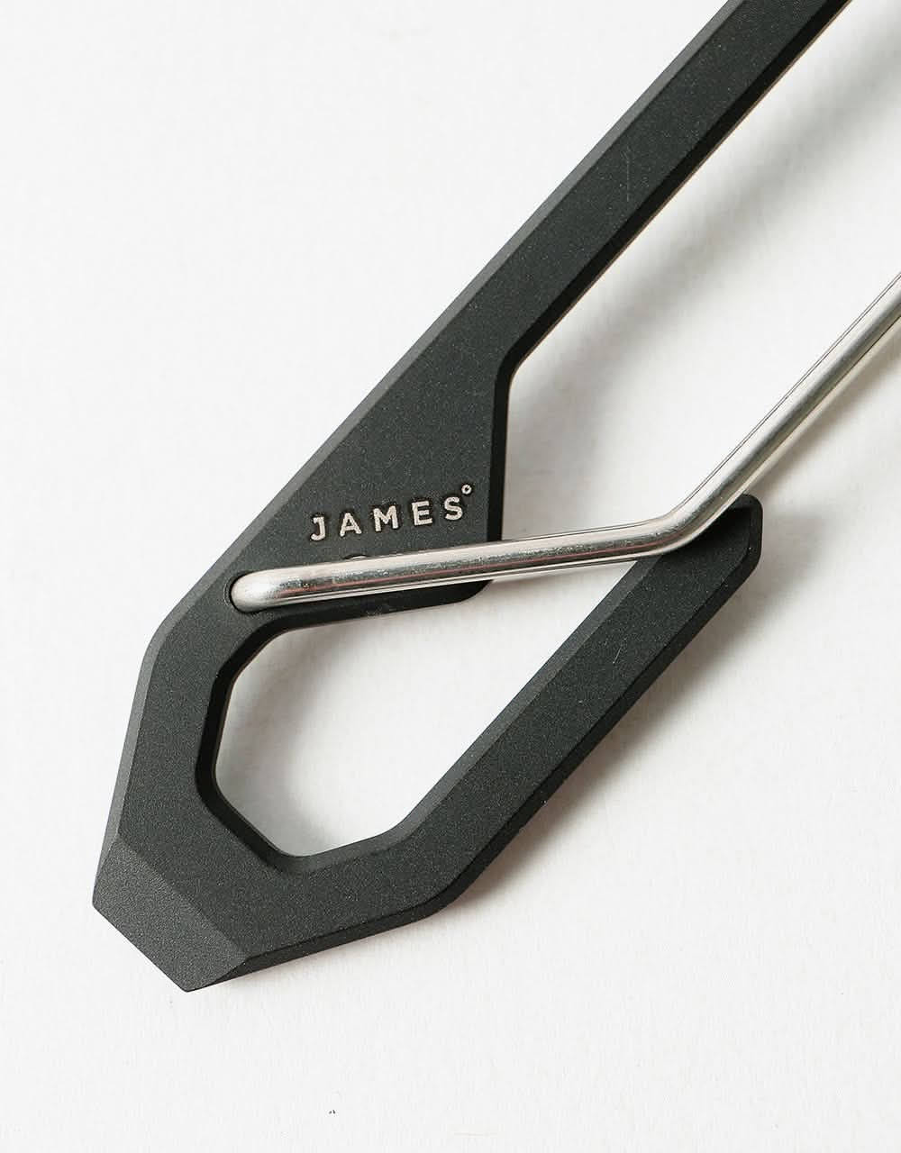 James The Holcombe Keychain - Black/Stainless