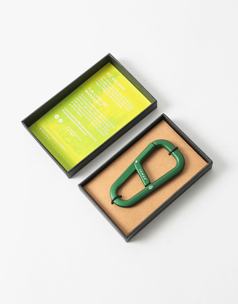 James The Hardin 'Carabiner' Keychain - Dark Green/Dark Green