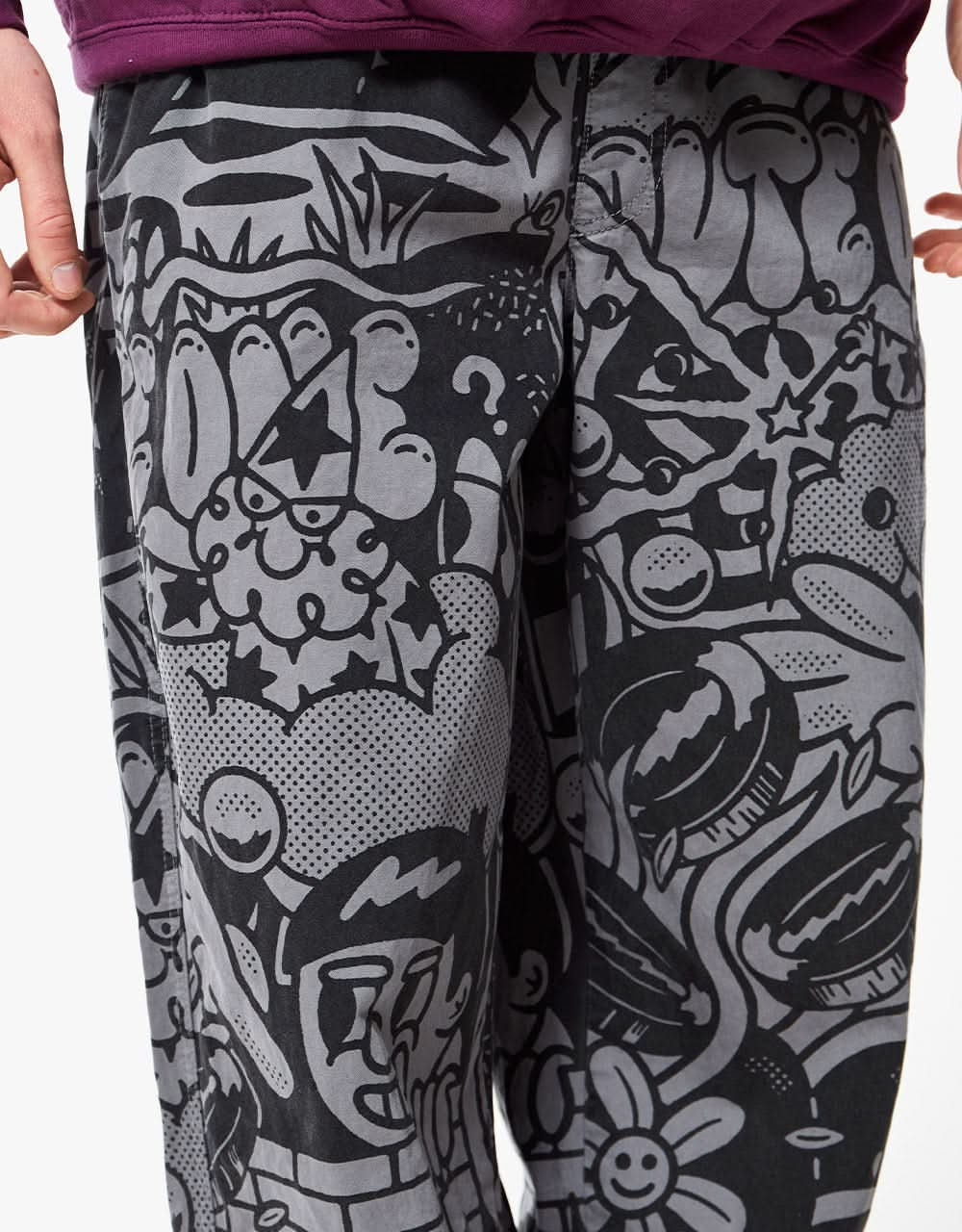 Route One Organic Beach Pants - Charcoal/Black