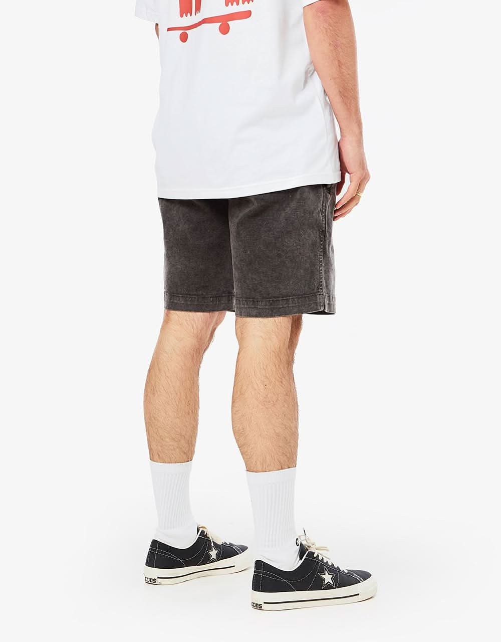 Route One Strike Wash Pool Shorts - Black