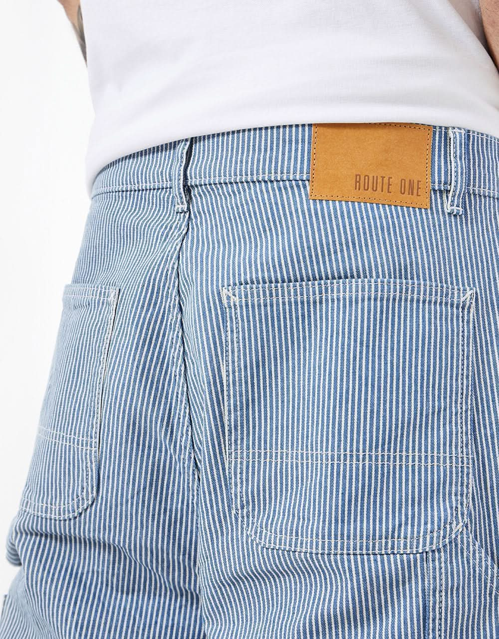 Route One Carpenter Shorts - Hickory Stripe