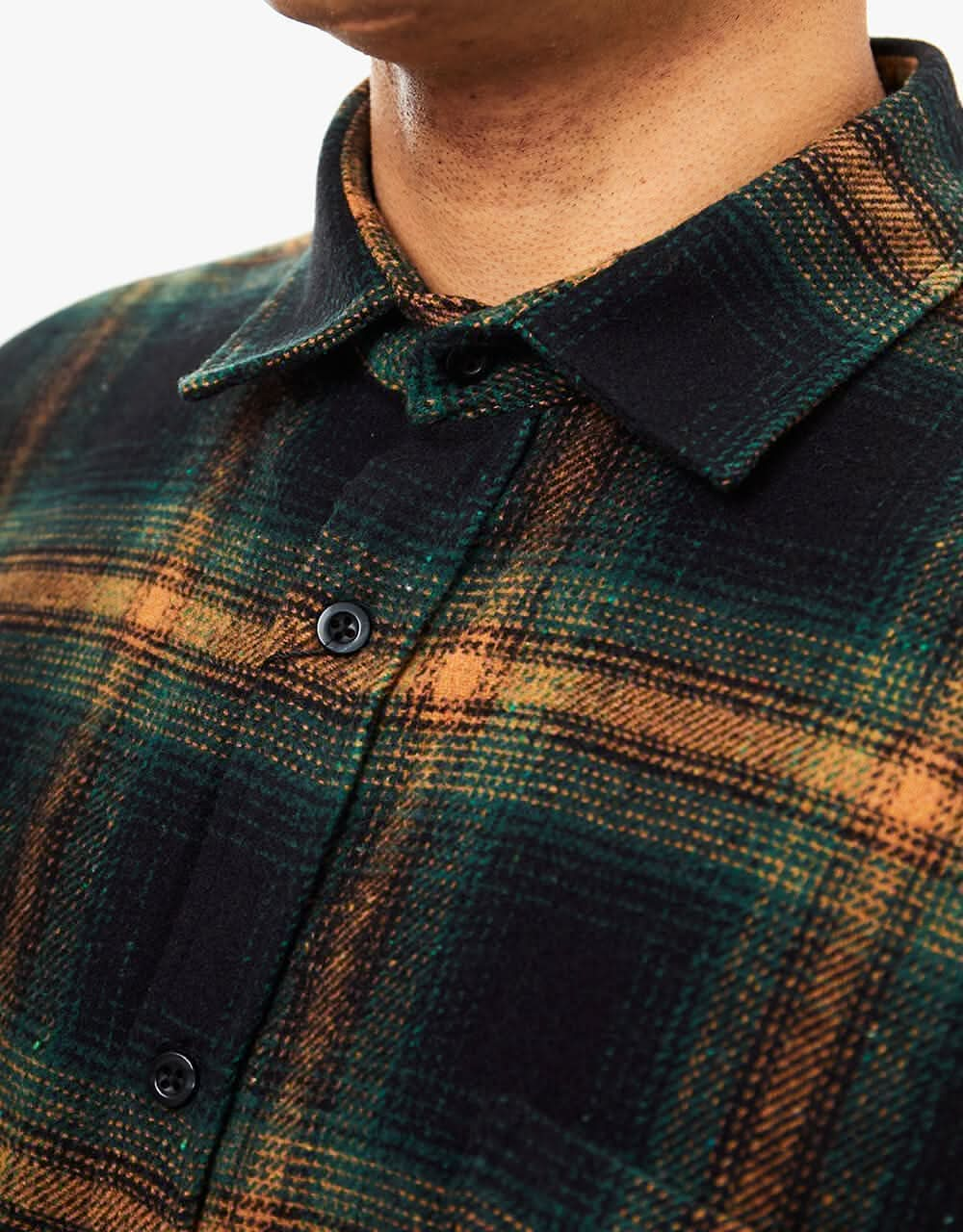 Route One Glyder Flannel Shirt - Sacramento/Forest Green