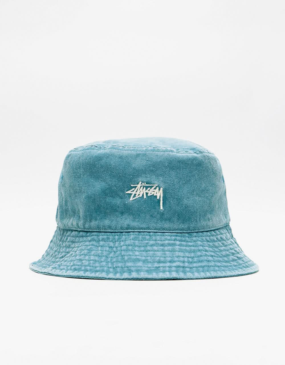 Stüssy Washed Stock Bucket Hat - Laguna Blue