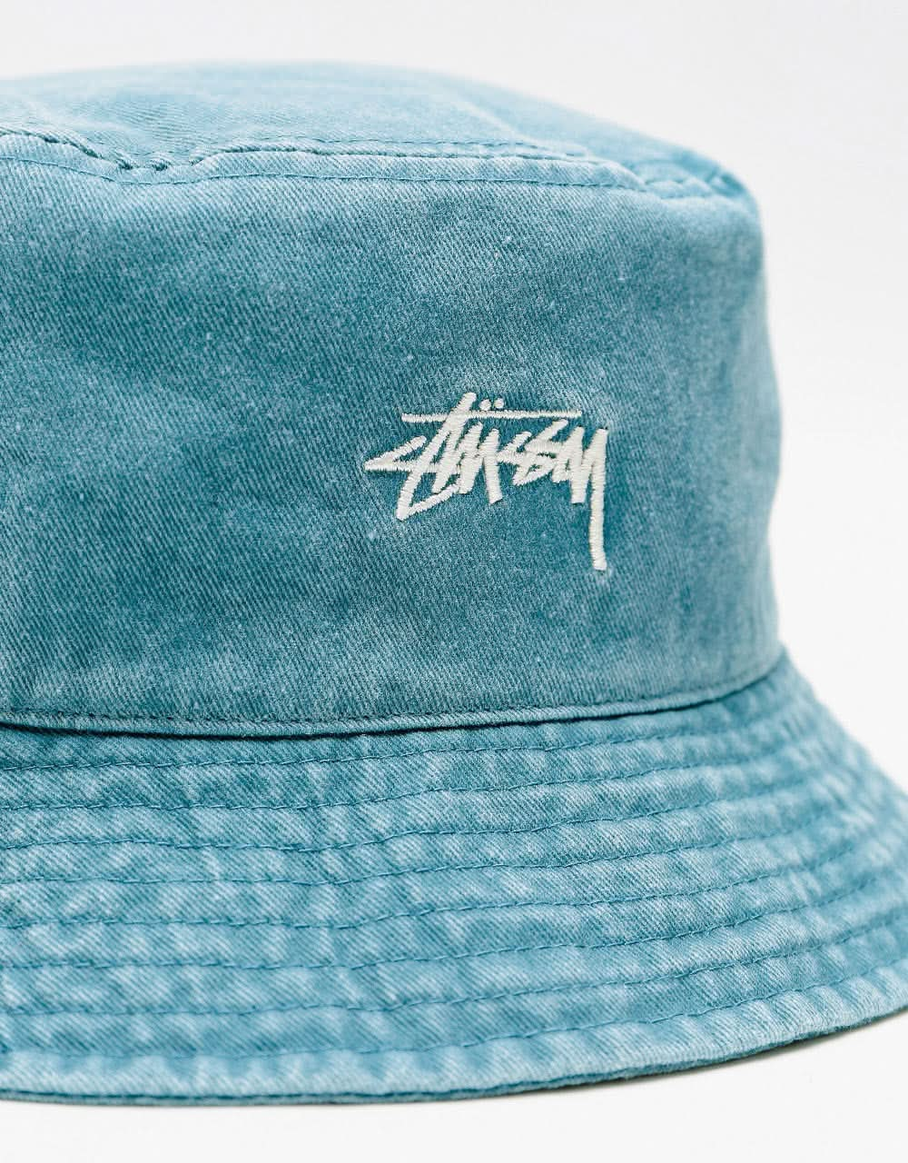 Stüssy Washed Stock Bucket Hat - Laguna Blue