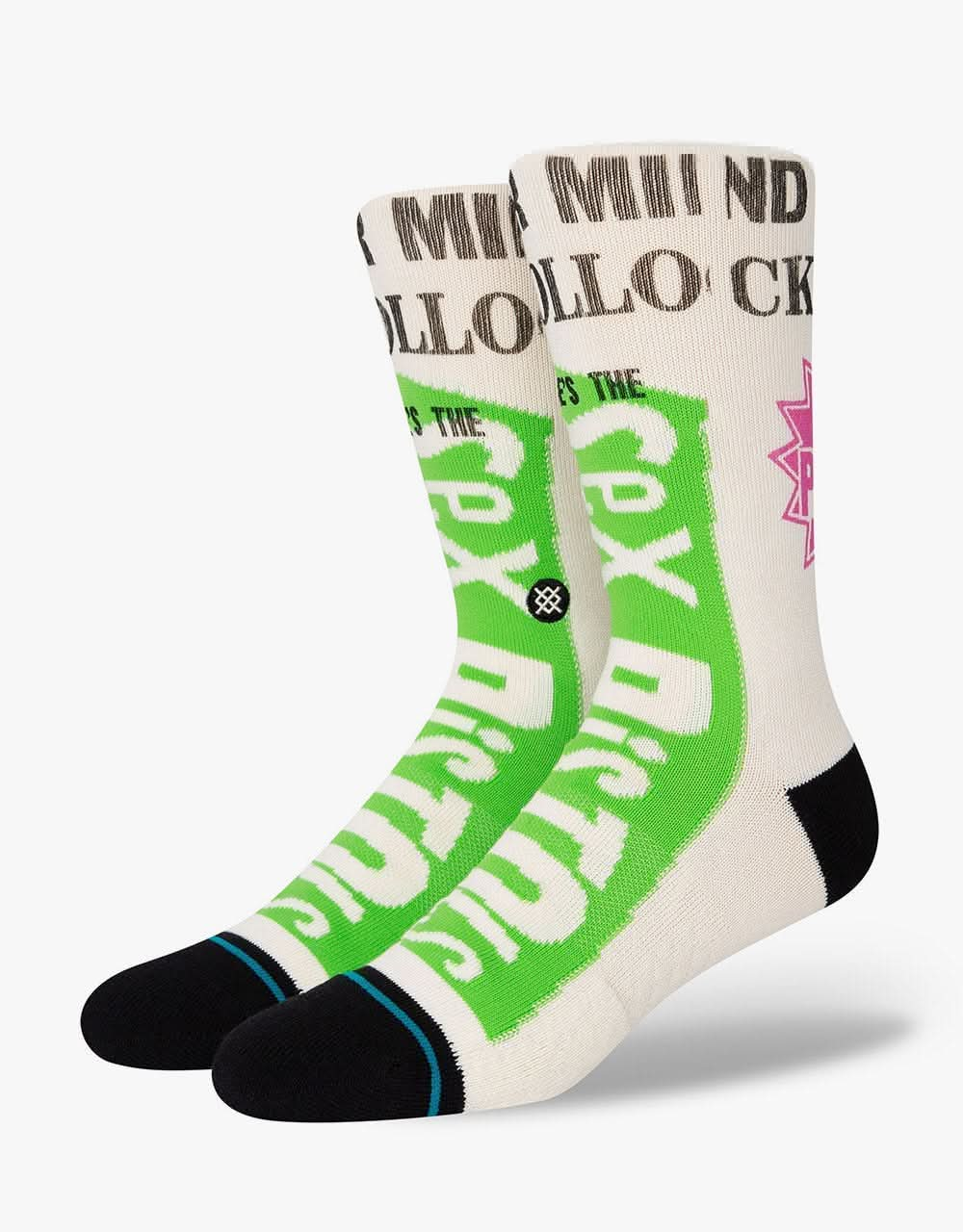 Stance x Sex Pistols Bollocks Crew Socks - Off White