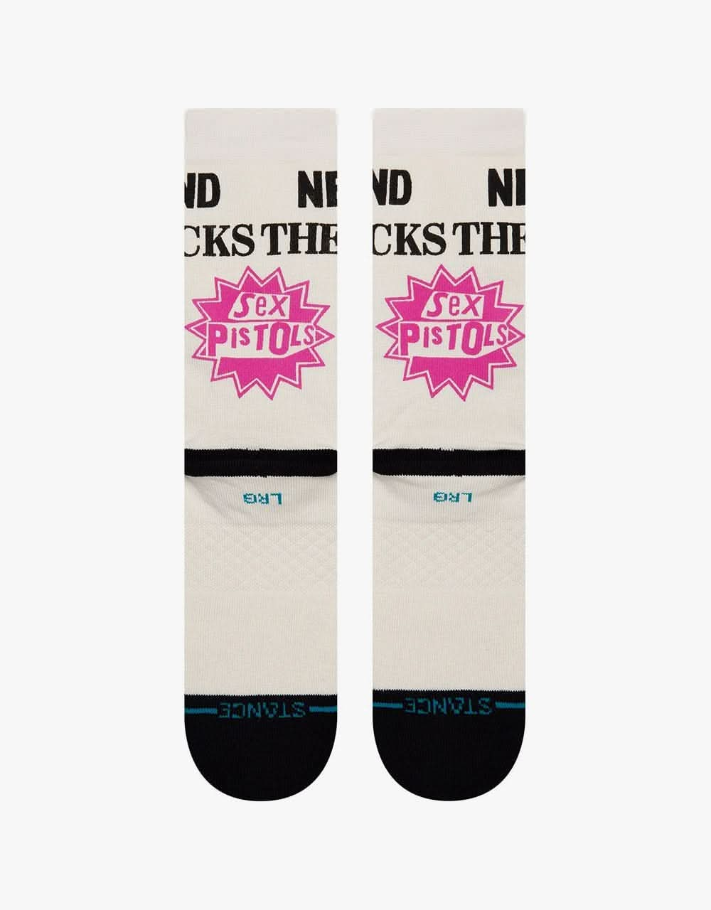 Stance x Sex Pistols Bollocks Crew Socks - Off White