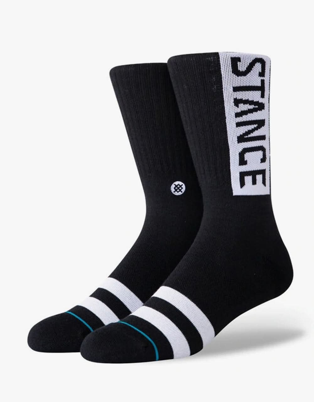 Stance OG 3er-Pack Crew-Socken – Schwarz/Weiß/Graphit