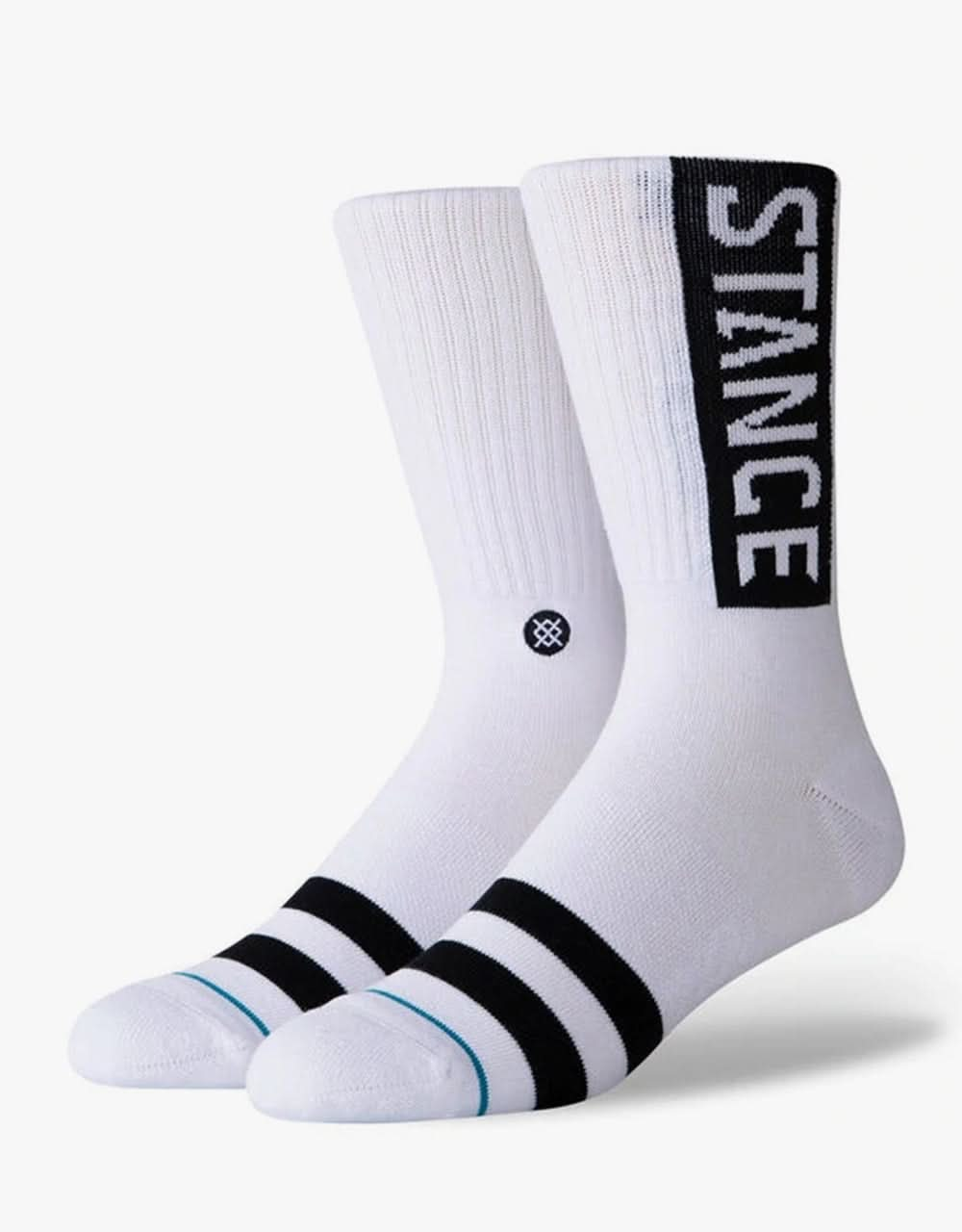 Stance OG 3er-Pack Crew-Socken – Schwarz/Weiß/Graphit