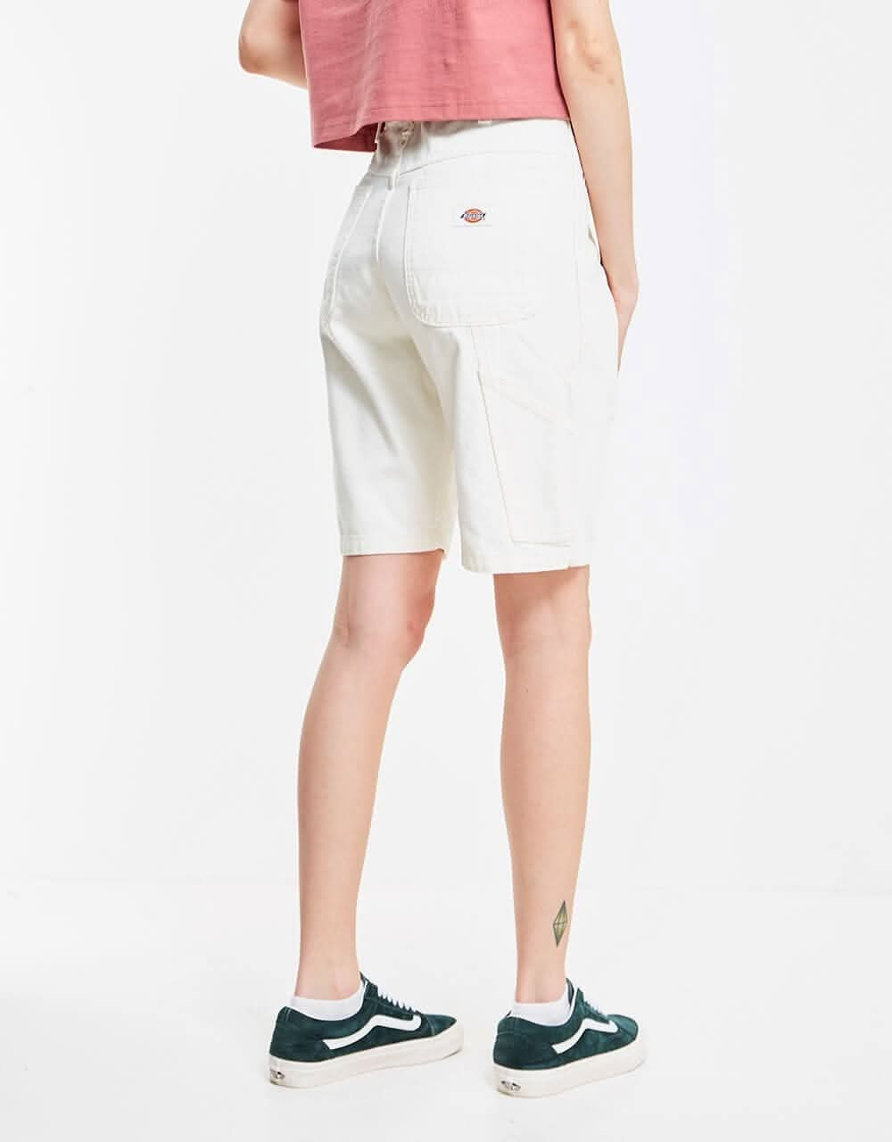 Dickies Womens Duck Canvas Carpenter Short - Stone Washed Cloud