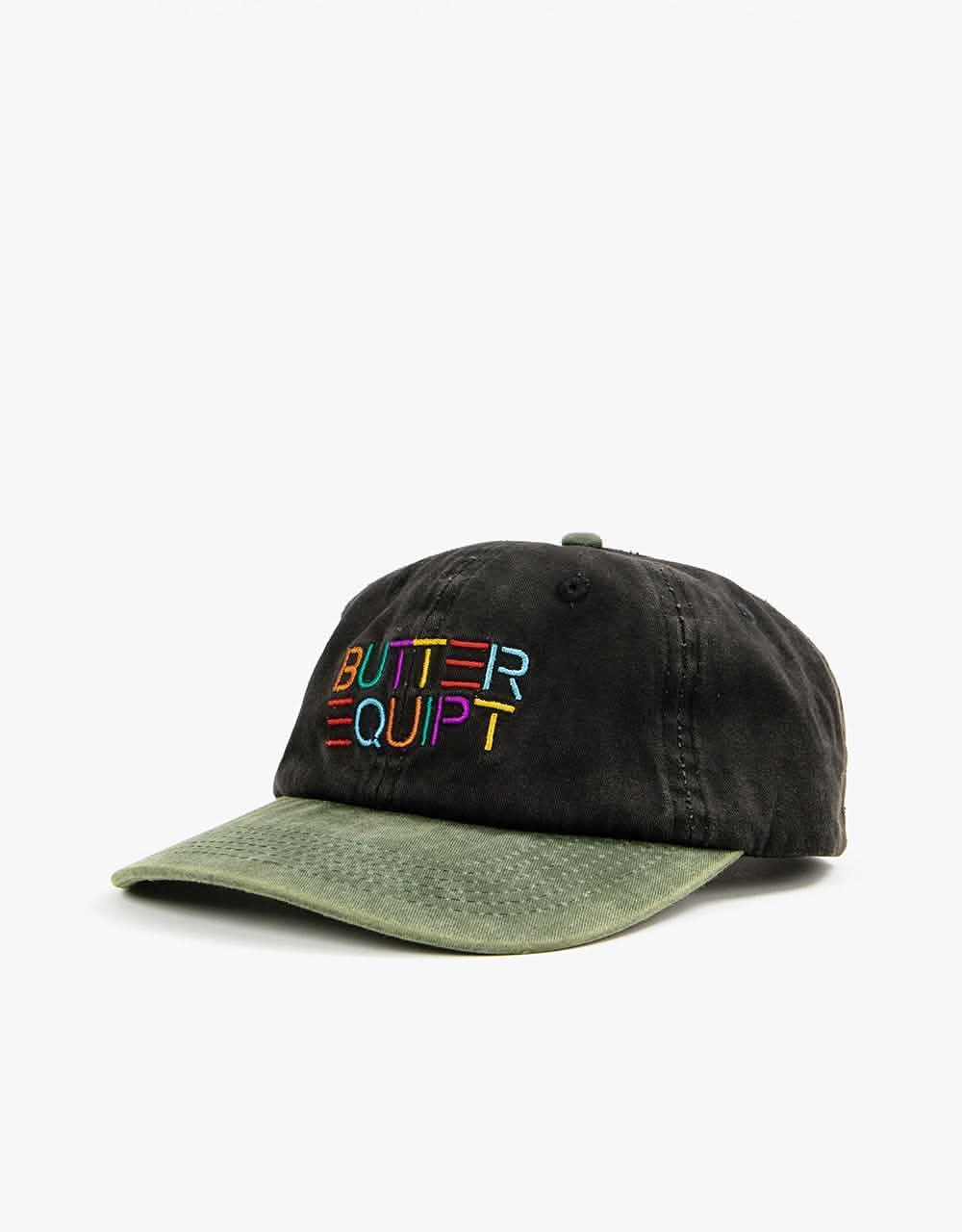 Butter Goods Equipt 6 Panel Cap - Black/Sage