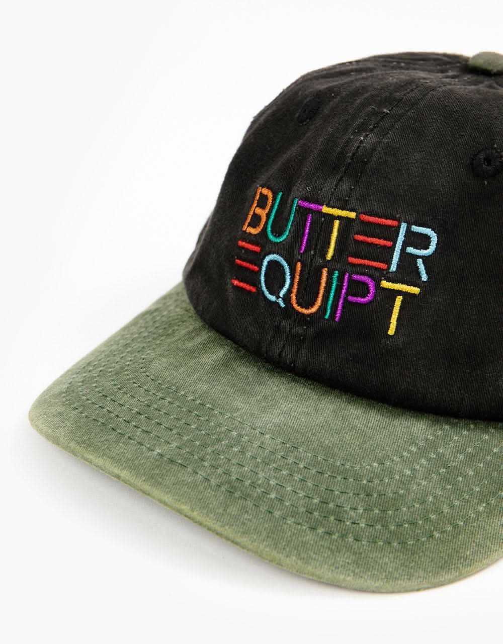 Butter Goods Equipt 6 Panel Cap - Black/Sage