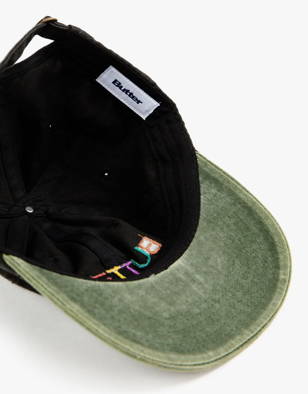 Butter Goods Equipt 6 Panel Cap - Black/Sage